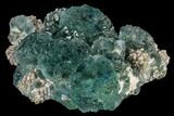 Stepped Green Fluorite Crystal Cluster - Fluorescent #112855-2